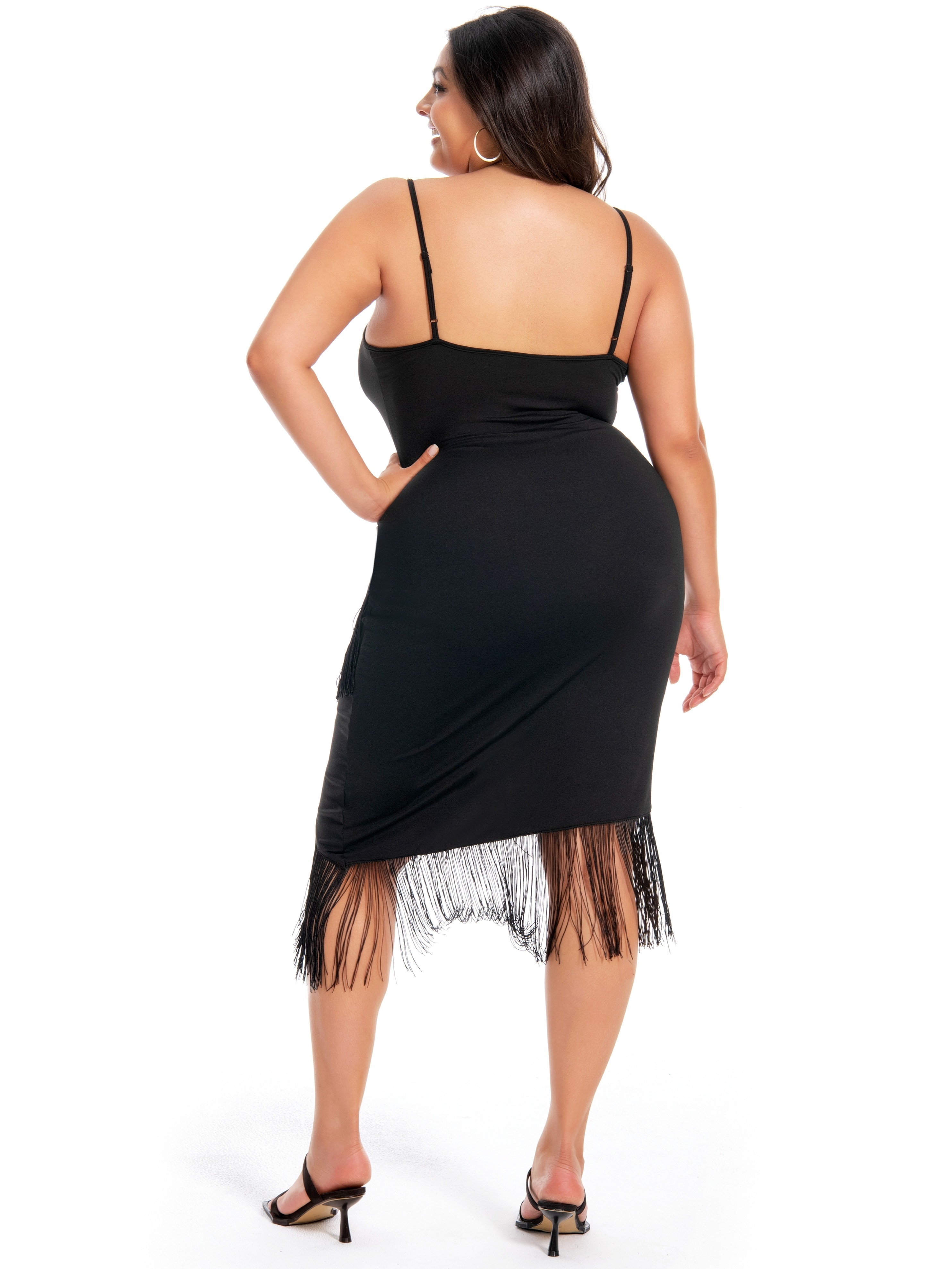 Fringe dress plus clearance size