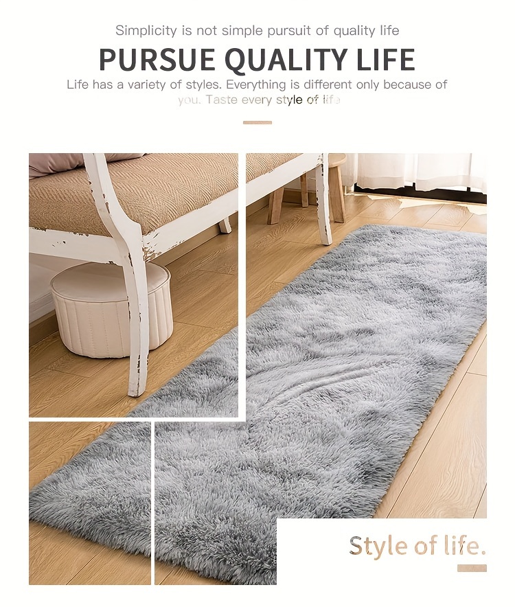 1pc luxury soft plush shag area rugs for living room fluffy shaggy floor carpet for bedroom home decor area rugs non slip machine washable carpet living room bedroom game room   carpet room decor details 3