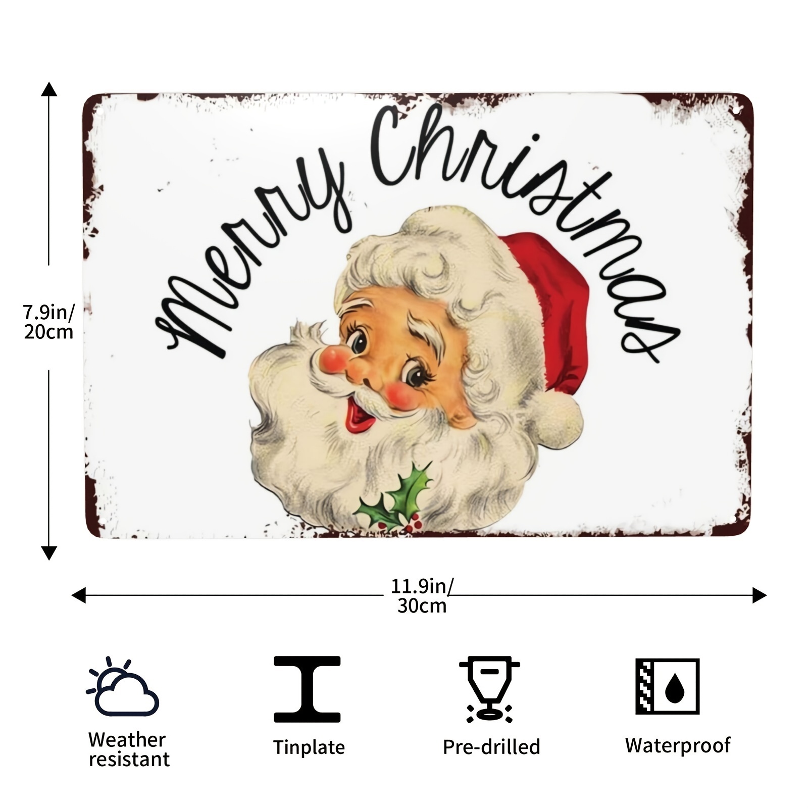 Retro vintage pink santa claus (Merry christmas)' Sticker