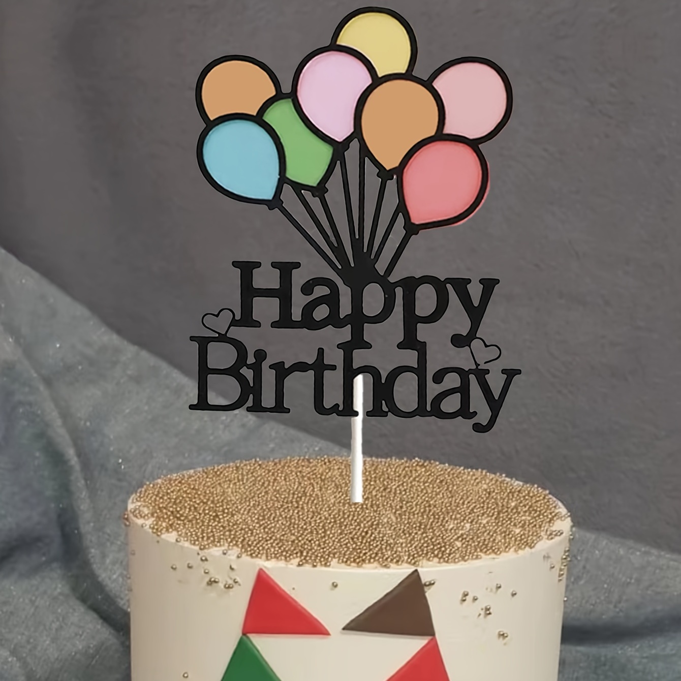 Meri Meri - Rainbow balloon cake topper - Little Zebra