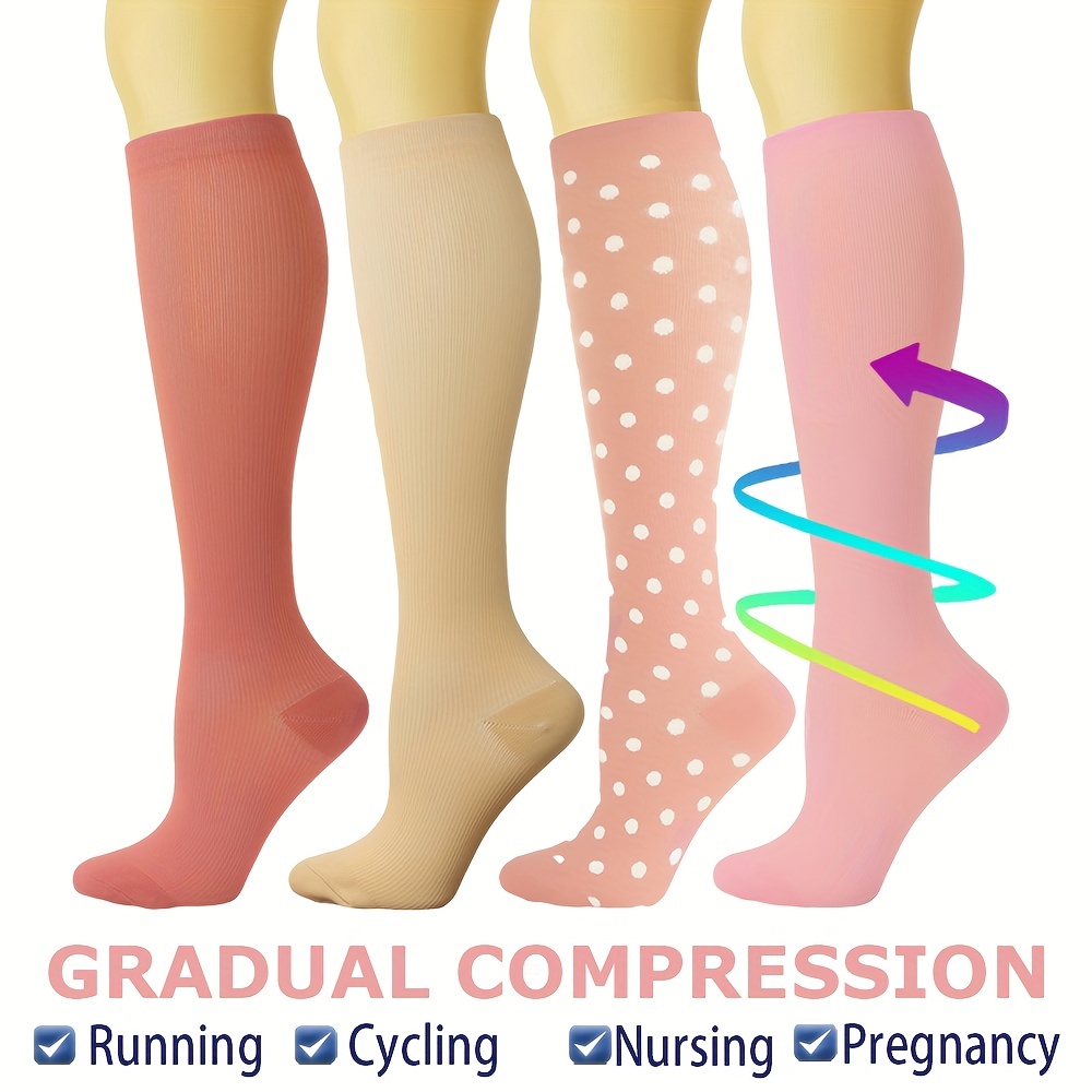 Copper Compression Socks Women 10 20mmhg Knee High Cute - Temu Canada