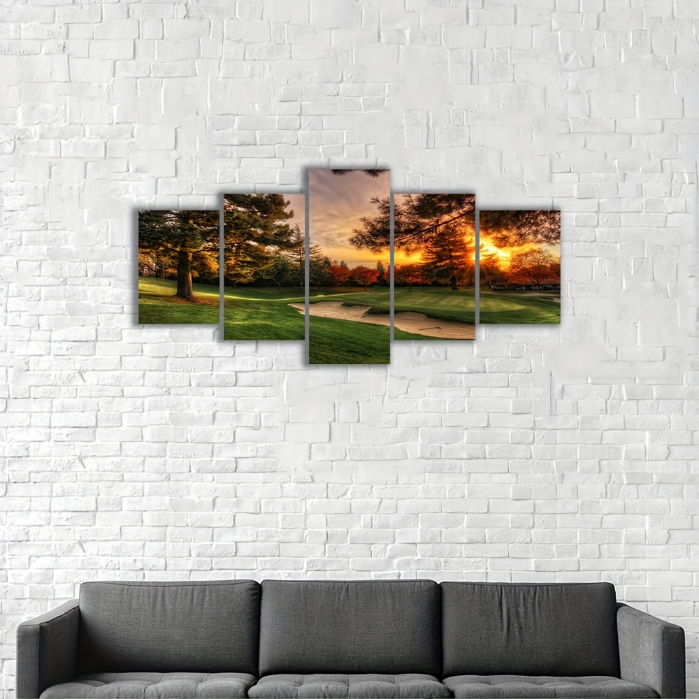 cmhai HD Print 5 Panel Canvas Tree Sunset Scenery Quadri Modulari Quadri  sul Muro Quadri Murali Componibili per Soggiorno Decor Nessuna Cornice :  : Altro