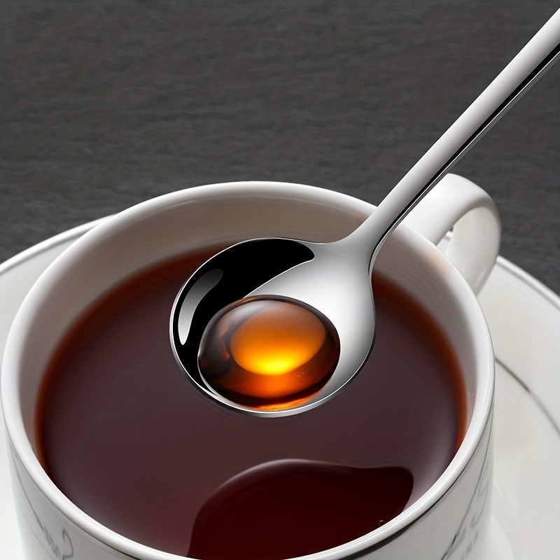 findTop - Juego de 8 cucharas de café expreso de acero inoxidable, mini  cucharaditas para café, té británico, postre, pastel, helado, capuchino,  5.3