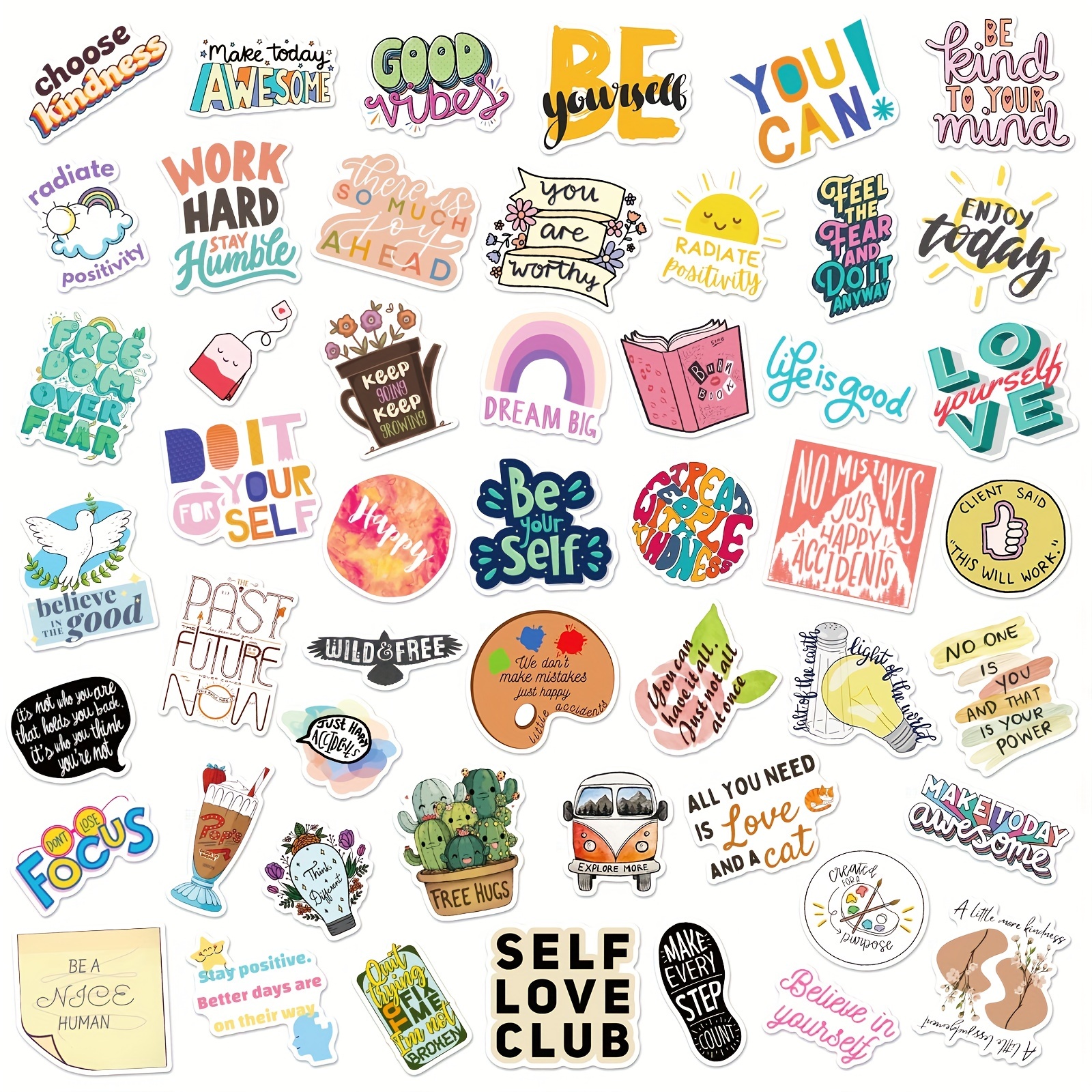 Positive Affirmation Stickers Perfect For Water Bottles - Temu United Arab  Emirates