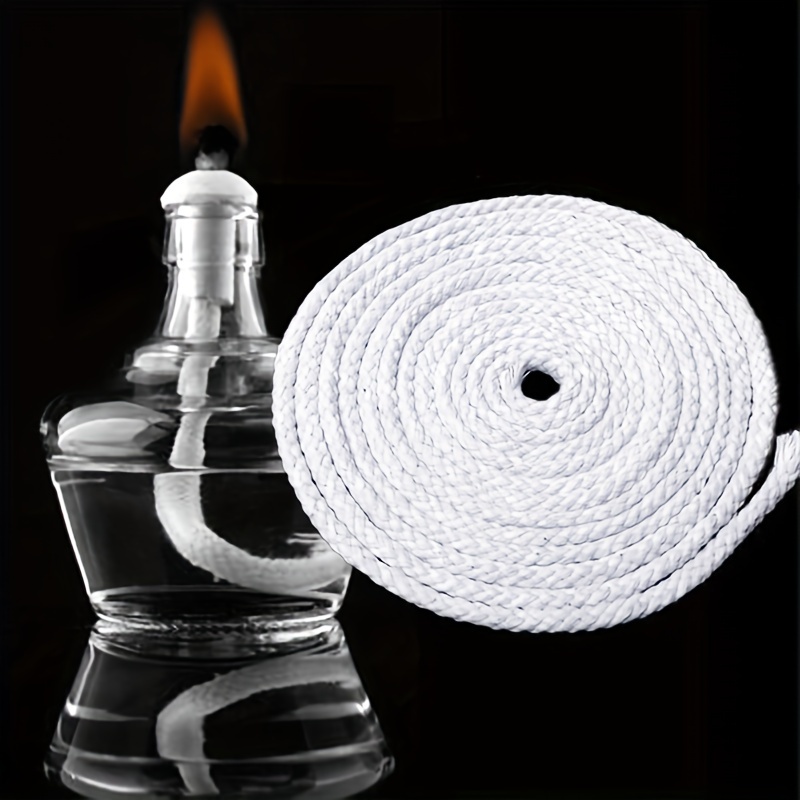 6.56 Feet Oil Lamp Wicks Replacement Braided Round Candle Wick for Oil Lamps  and Candles, DIY Handmade Candle Making Supplies (2.6 mm/ 0.1 Inch)