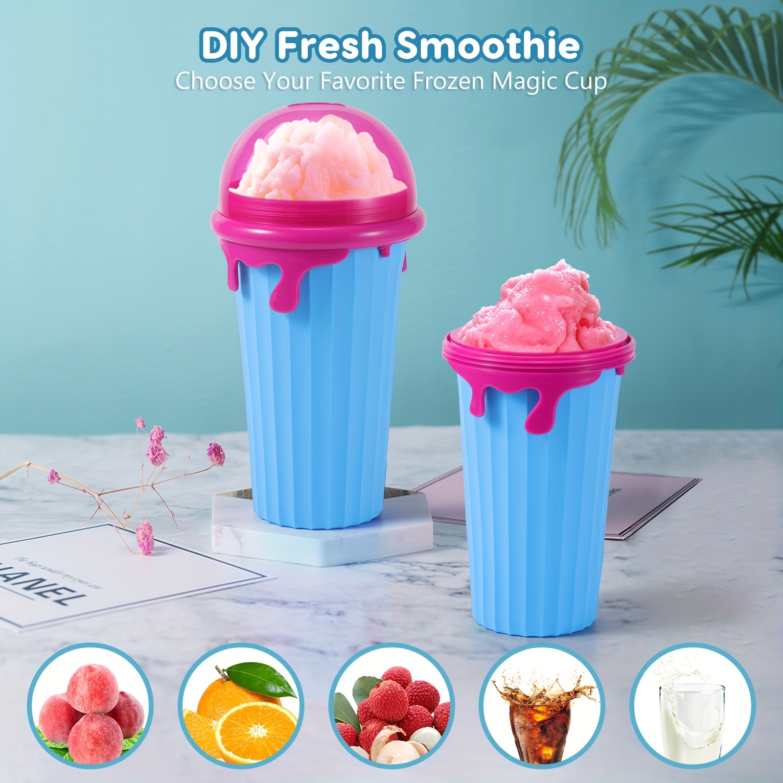 Ice Maker Cup 500ML Smoothies Cup DIY Ice Cream Quick Frozen