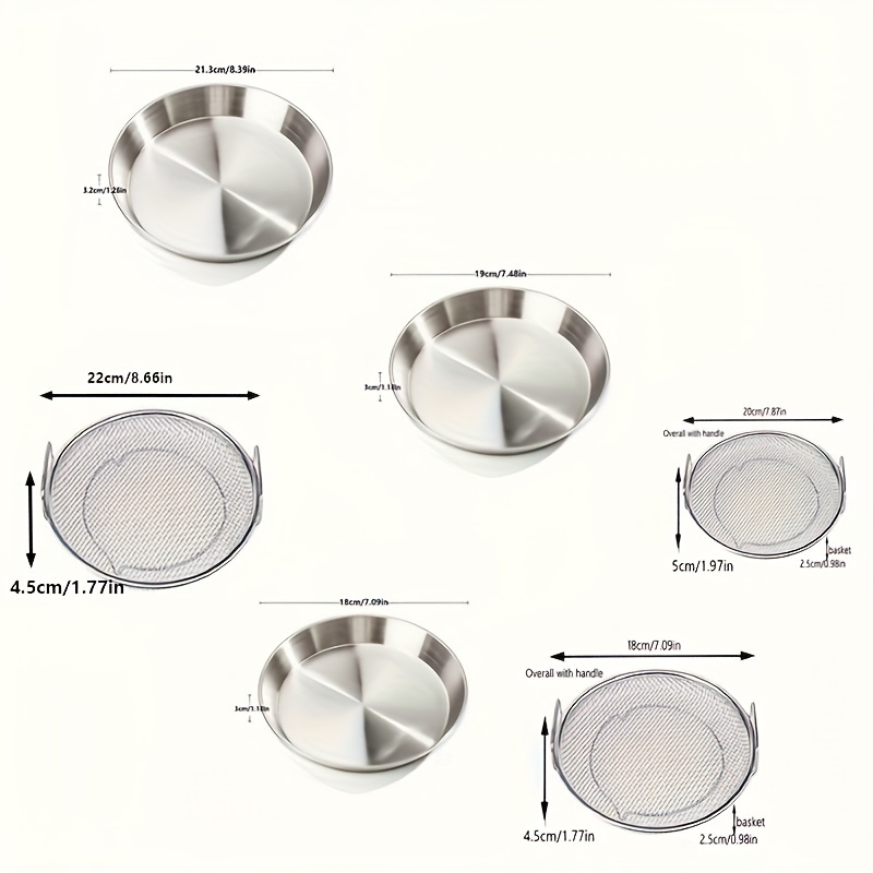 Crisping Basket Air Fry Crisper Basket Non stick Round - Temu