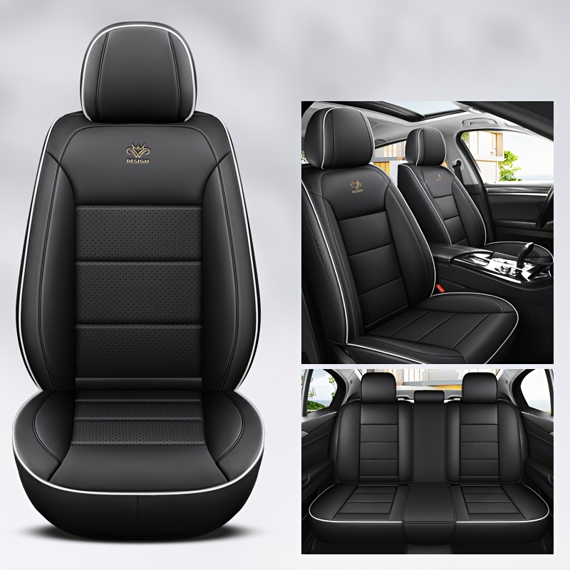 2024 new all     leather car seat covers universal fit durable stylish red   for   business casual use vehicle interior upgrade sleek car accessory   material