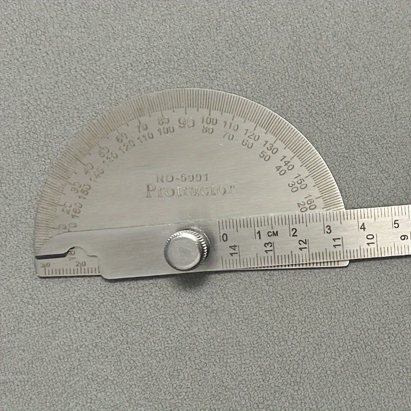 180 Degree Protractor Angle Finder Arm Rotary Measuring Ruler Stainless  Steel