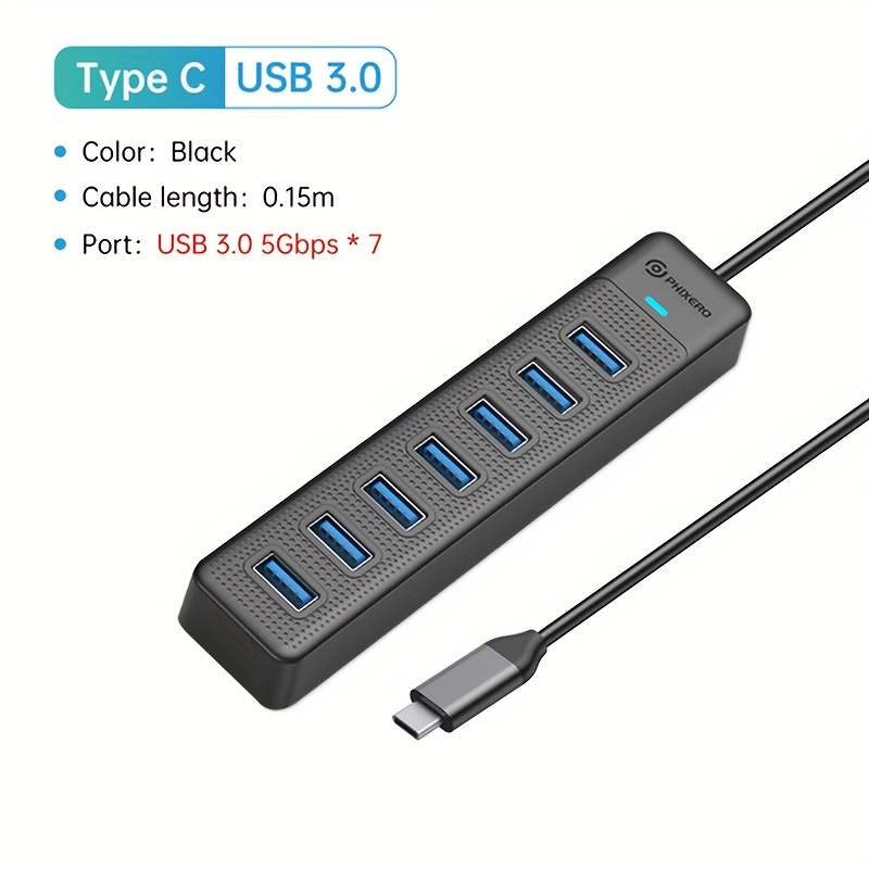PHIXERO Multiprise USB 3.2 Docking Station Hub Type C 10Gbps