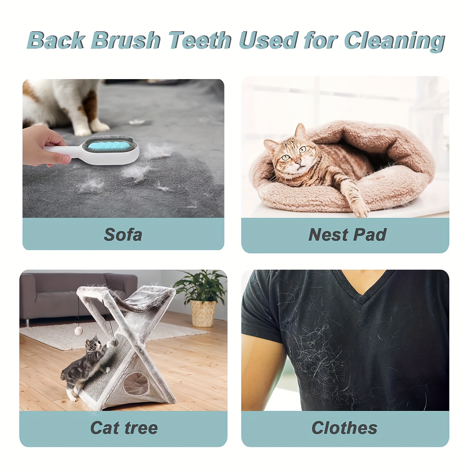 ZEZE Pet Hair Magic Cleaning Brush Set