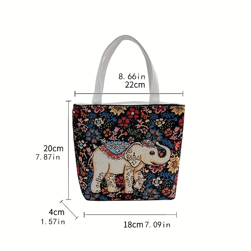 Retro Style Cow Print Tote Bag, Tassel Zipper Shoulder Bag