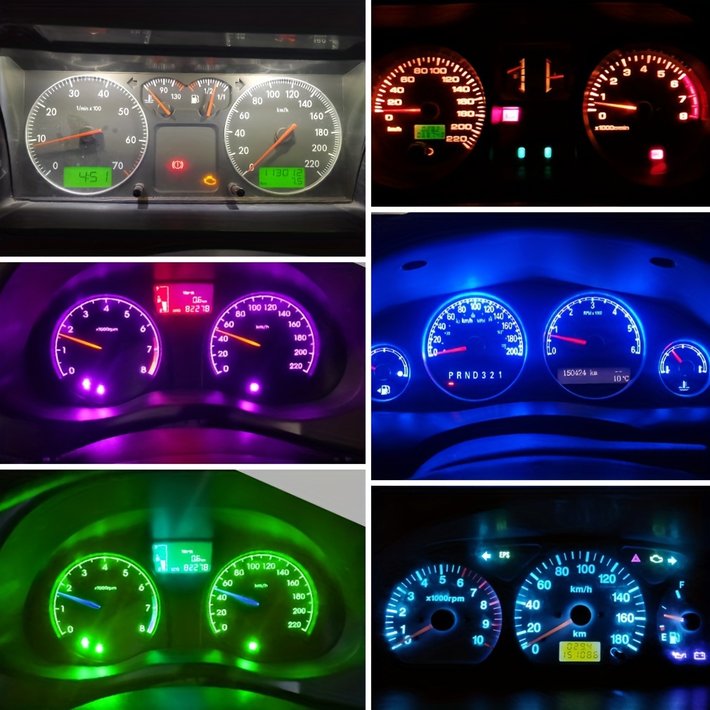 Bombilla T5 LED 2 SMD T5 Dashboard Coche Verde 12V