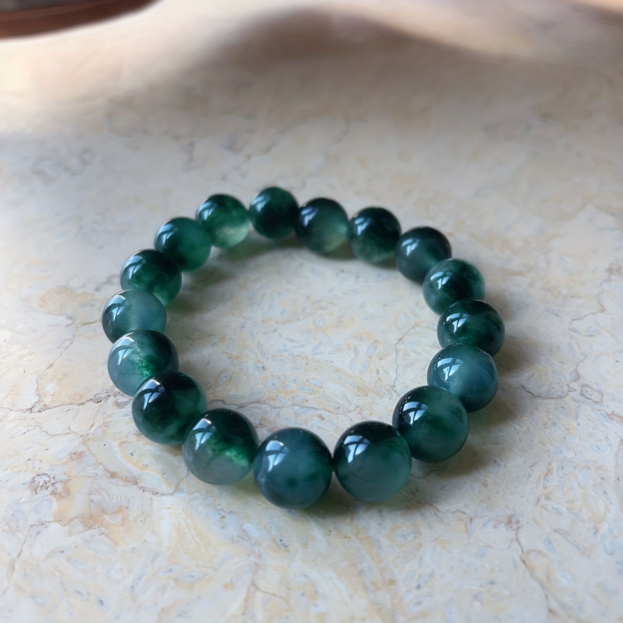 Natural Water Grass Chalcedony Bracelet