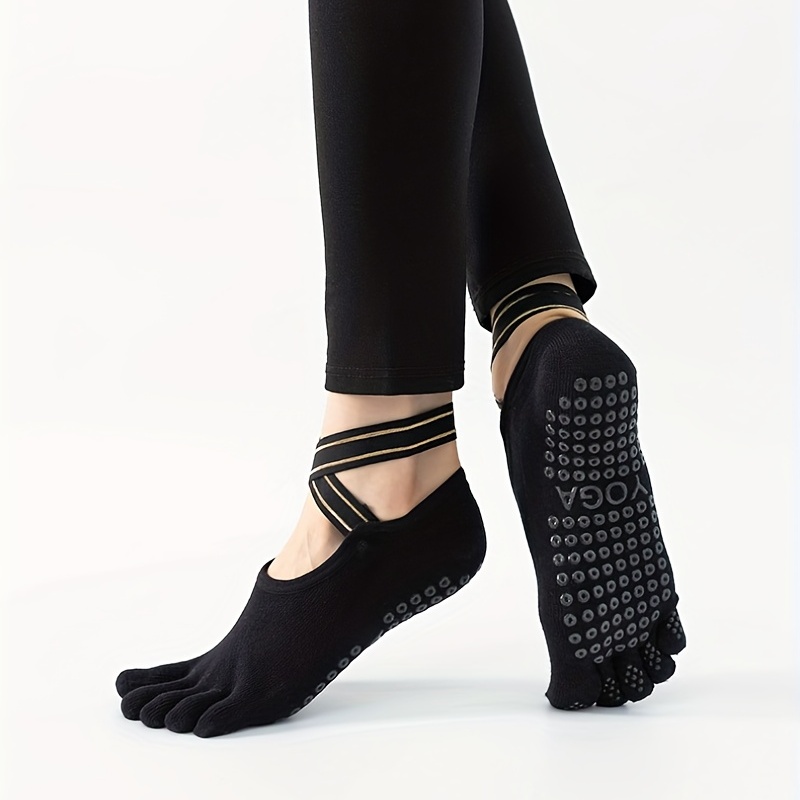 1 Pair Yoga Socks Women Cross Strap Five Toe Breathable Dance Socks Non  Slip Grips Sports Socks Barre Ballet Pilates, Shop Temu Start Saving