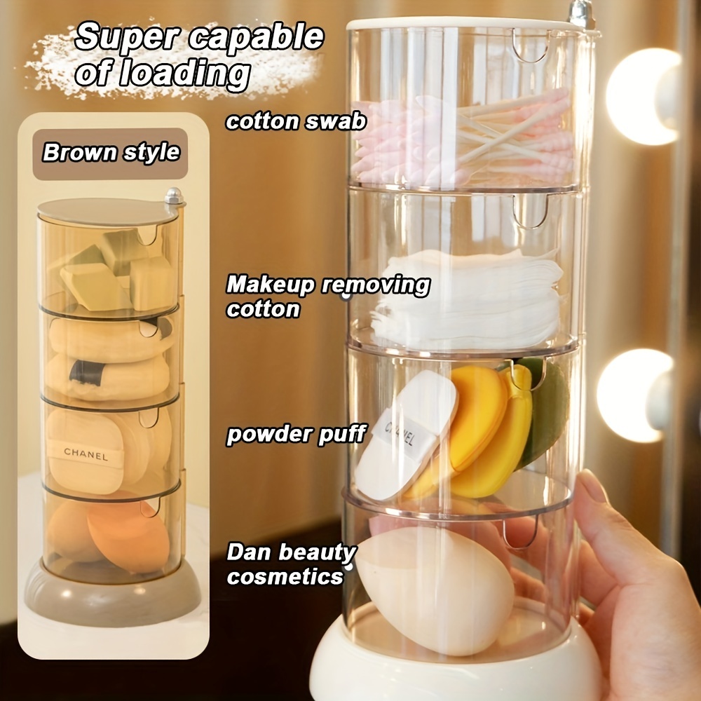 Makeup Egg Holder Rotatable Storage Rack for Beauty Eggs