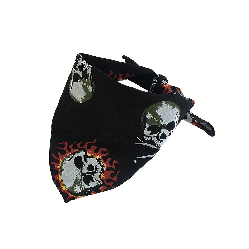 Halloween Skull Ghost Print Square Scarf Trendy Lightweight - Temu