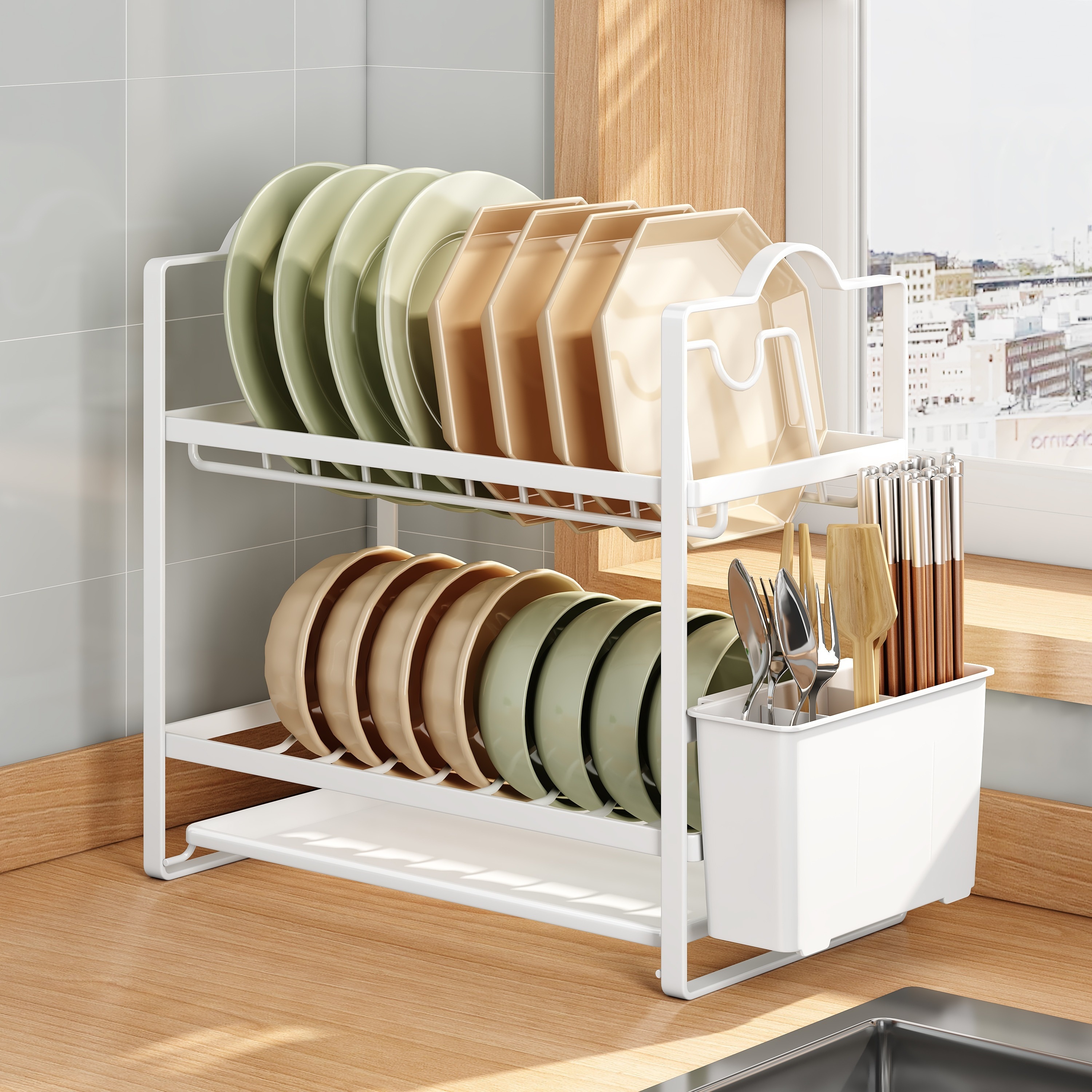 Dish Racks, Kitchen Dishes Storage Rack With Utensil Holders, Small Size  Pool Narrow Bowl Chopsticks Drain Holder, Small Table Rack,, Kitchen  Supplies - Temu