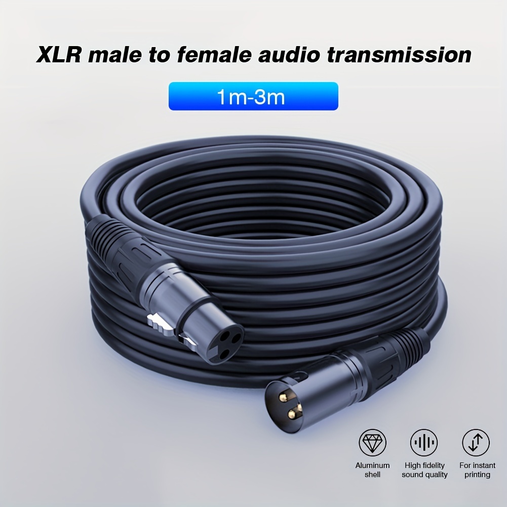 Microphone filaire avec câble jack 6.35 vers XLR mâle 5m