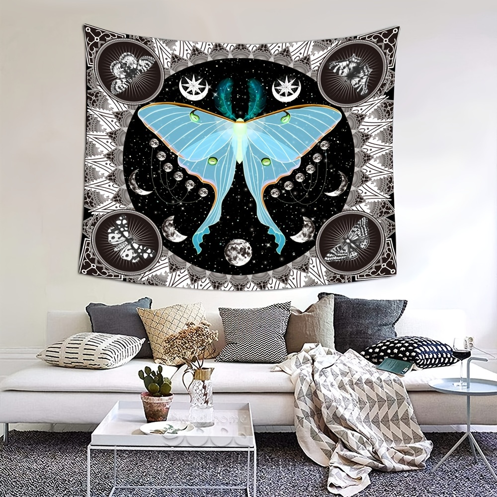 Psychedelic Flower Tapestry Wall Hanging Botanical Celestial Floral  Bohemian Room Decor Hippie Eye Witchcraft Tapestry print Art