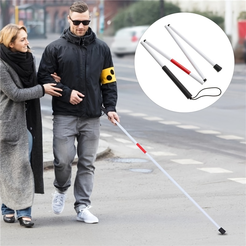 Walking Stick Blind Foldable Reflective Cane Crutch - Temu New Zealand