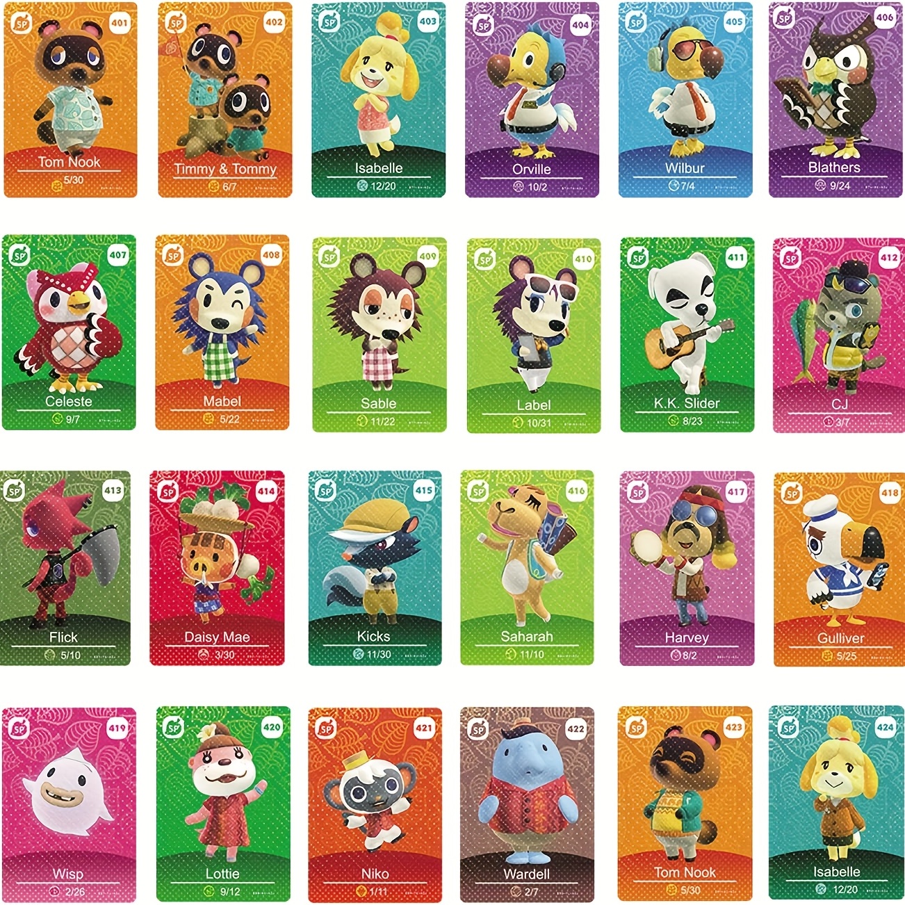 Boite de 42 paquets de 3 cartes Amiibo Animal Crossing Série 2 pas