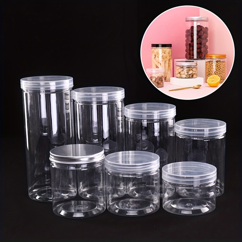 Clear Plastic Jars With Lids Round Jars For Slime Storage - Temu Germany