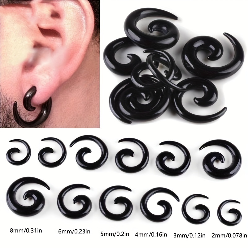 2PCS Acrylic Spiral Ear Stretcher Taper for Big Size Piercing