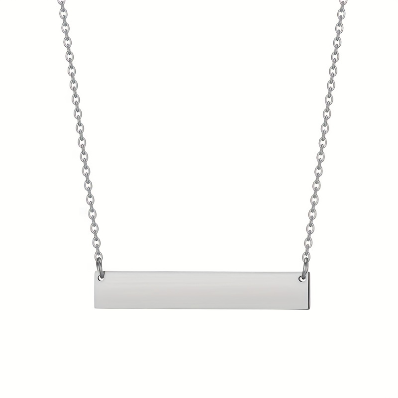 Nameplate on sale bar necklace