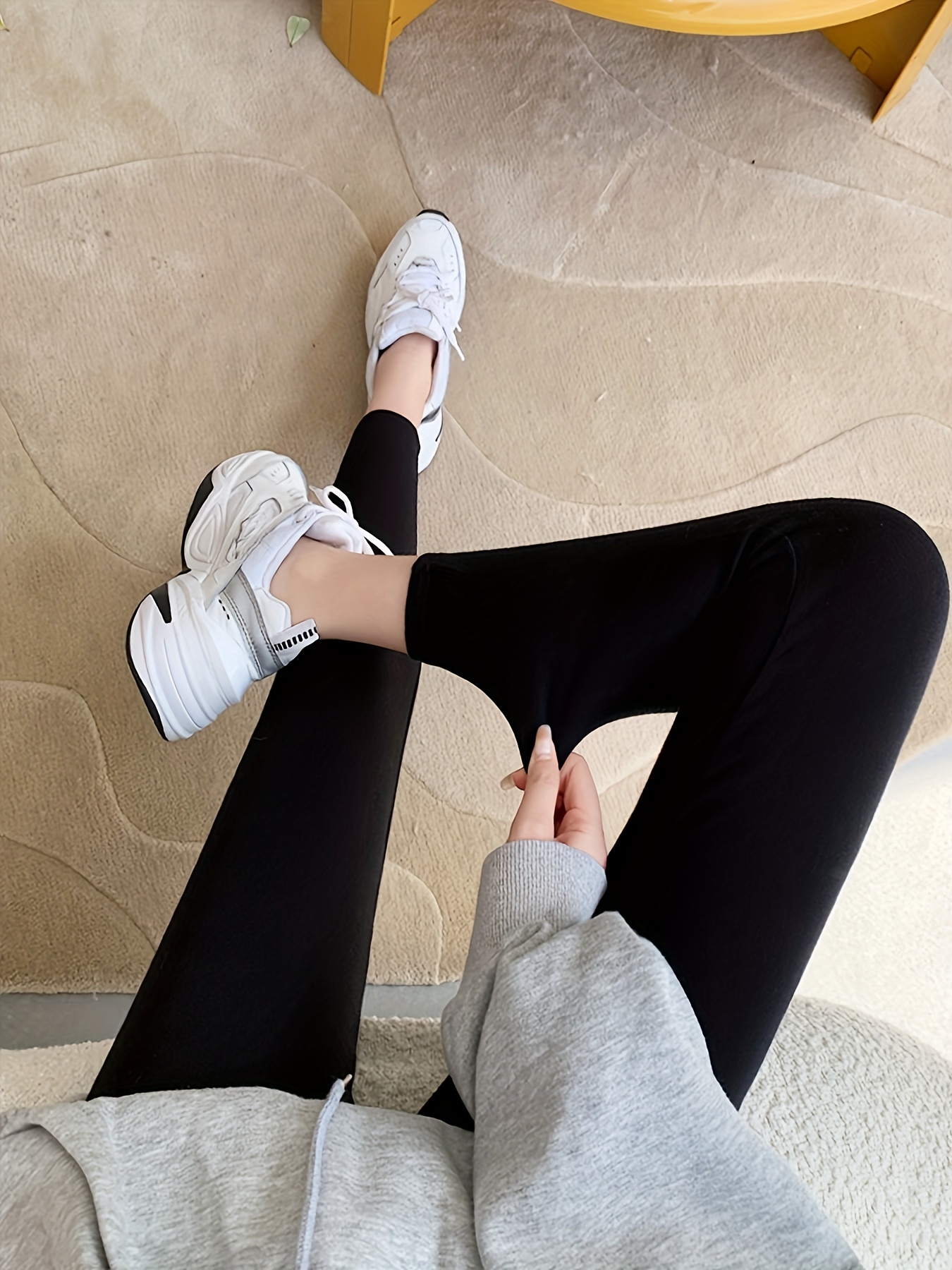 Women's Winter Thermal Leggings Solid Warm Long Pants - Temu Saudi
