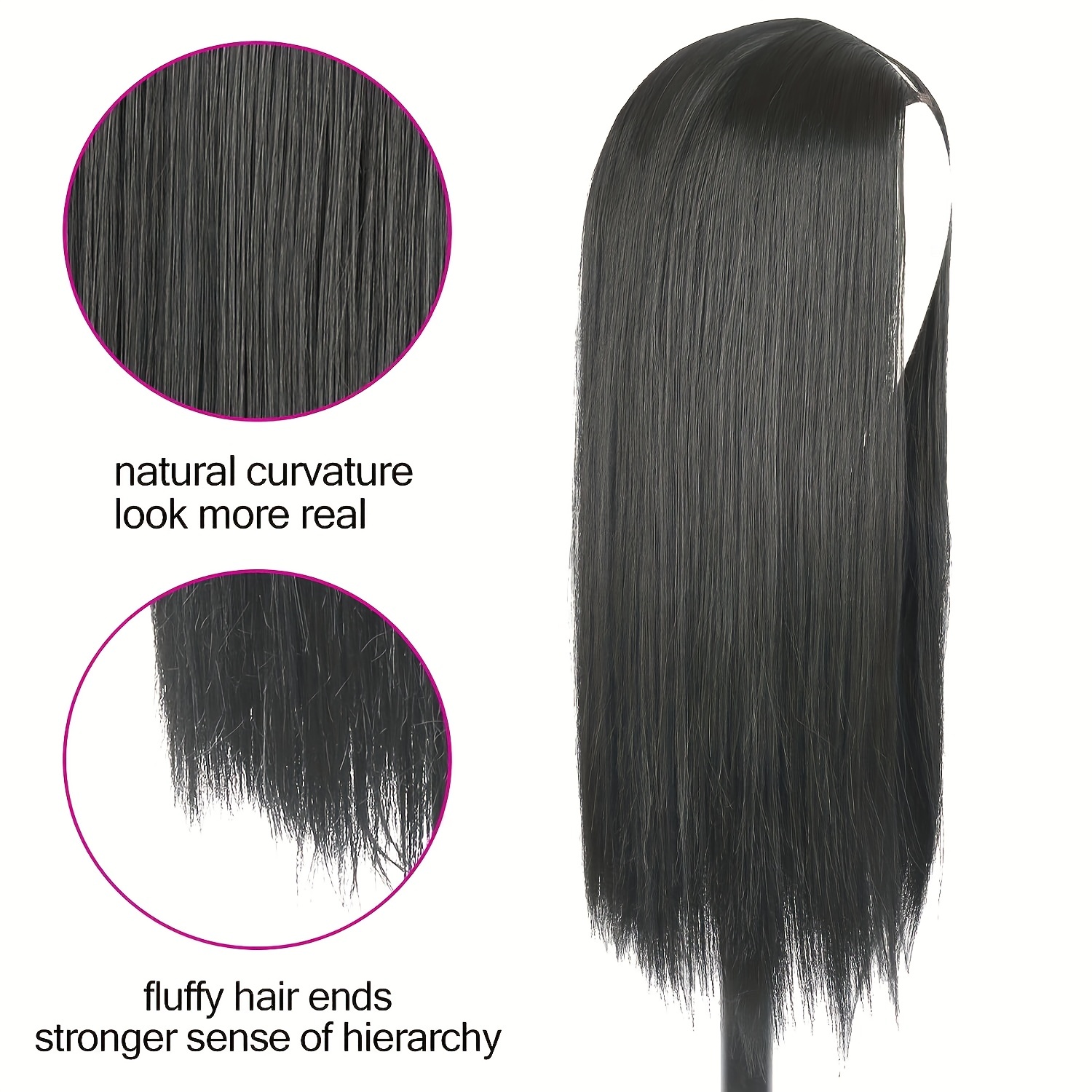 Straight V Part Wigs Human Hair Women Brazilian Human Hair Temu