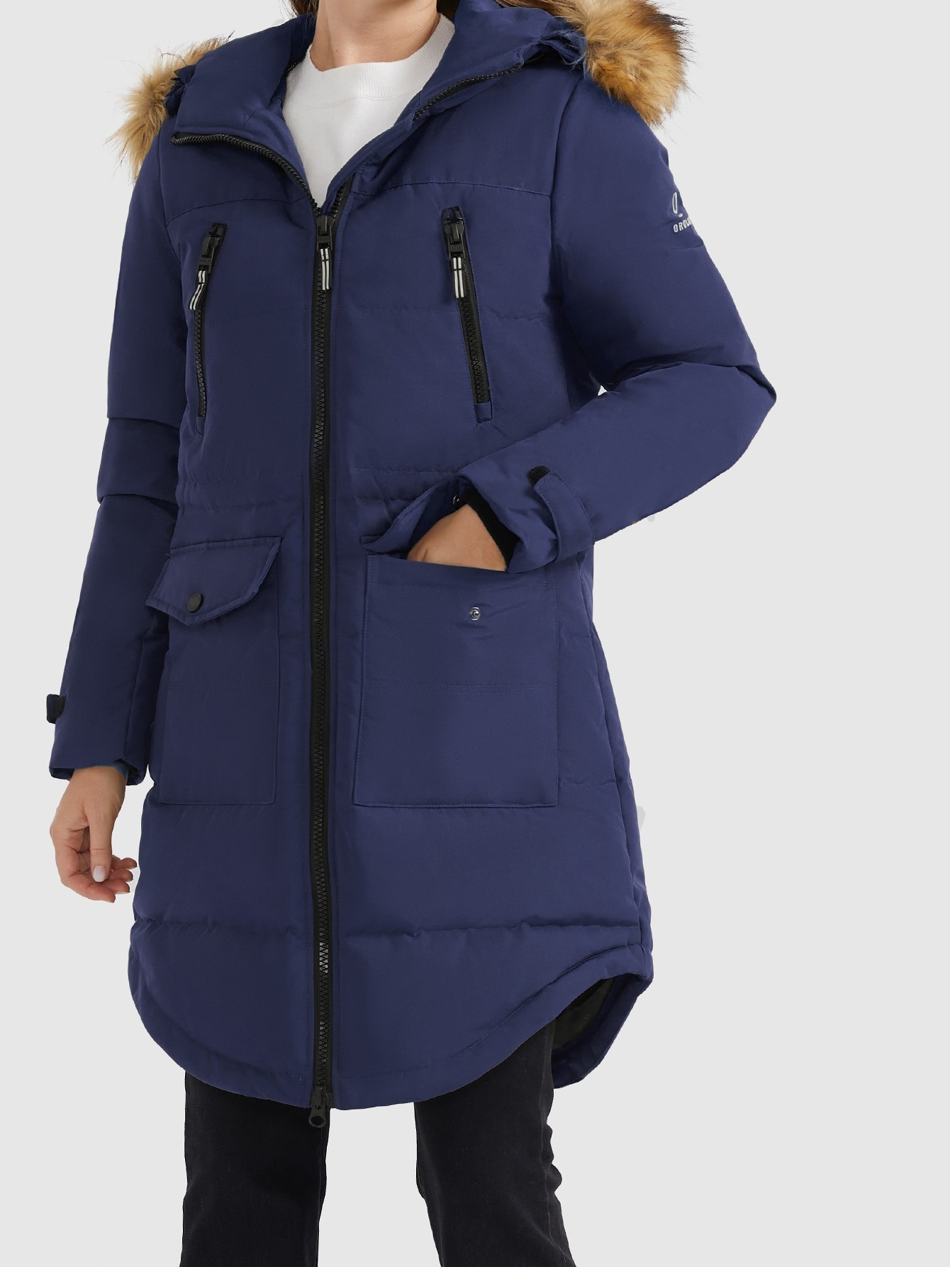 Abrigo de plumas de diseñador para mujer, abrigo largo con capucha, abrigos  de invierno para mujer, chaqueta de invierno cálida y gruesa, abrigo