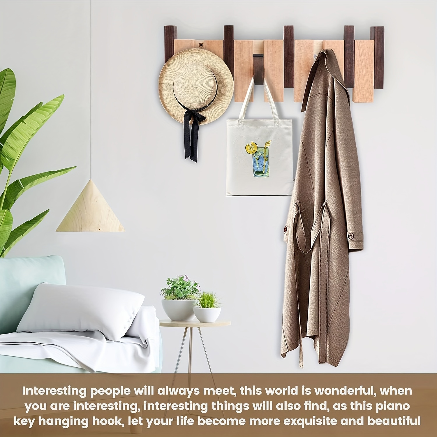 Creative Walnut Hooks /solid Wood Wall Hooks / Decorative Hooks