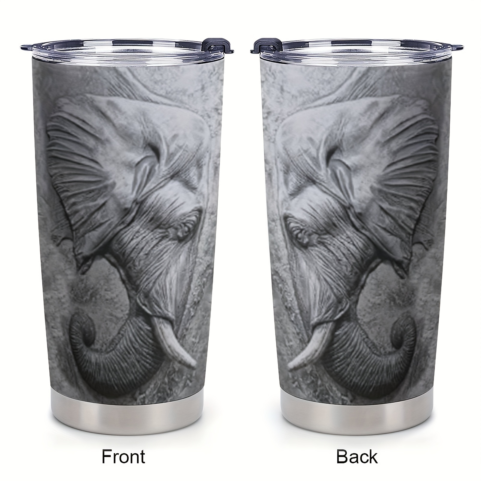 20oz Elephant Gifts for Women, Men, Birthday Gifts for Her, Coffee water  bottle, Funny Cool Gag Gifts, Animal Lovers Gifts, Cute Elephant Tumbler Cup