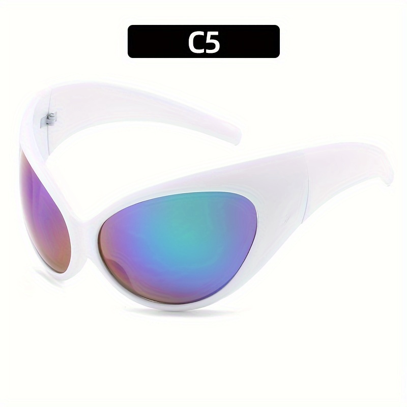Retro Novo Estilo Y2k Óculos de sol esportivos Moda feminina Homens Preto  Cinza Design Único Marca Óculos de sol para ciclismo ao ar livre Óculos
