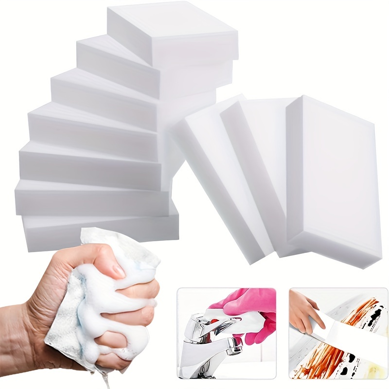 Esponjas envueltas individualmente, esponja para lavar platos de cocina a  granel, no raya, almohadilla de fregar, toallitas de esponja sin olor para