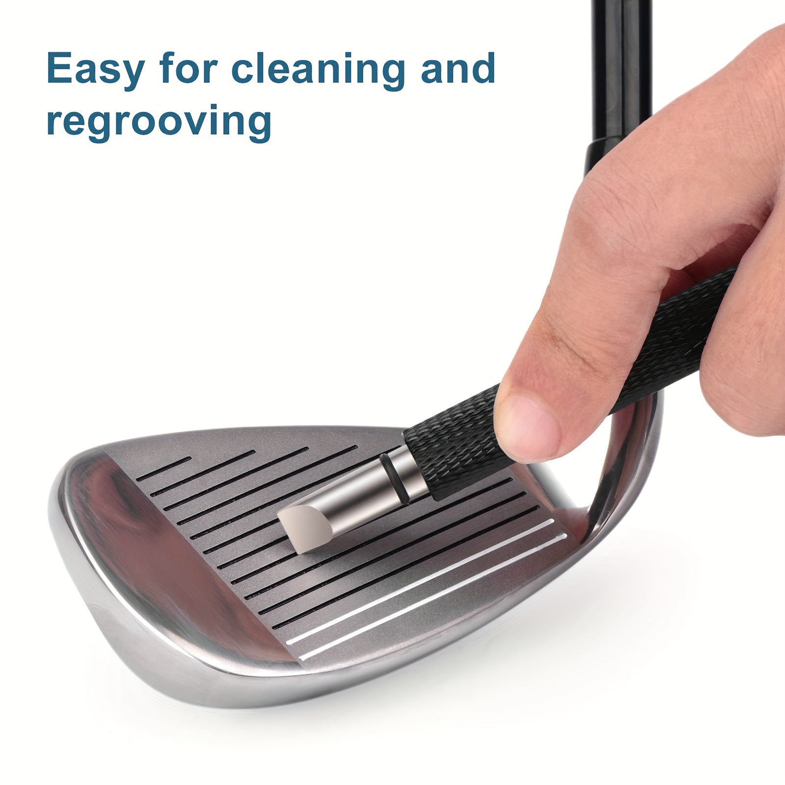Golf Club Groove Sharpener, Re-Grooving Tool and Cleaner for Wedges & Irons  