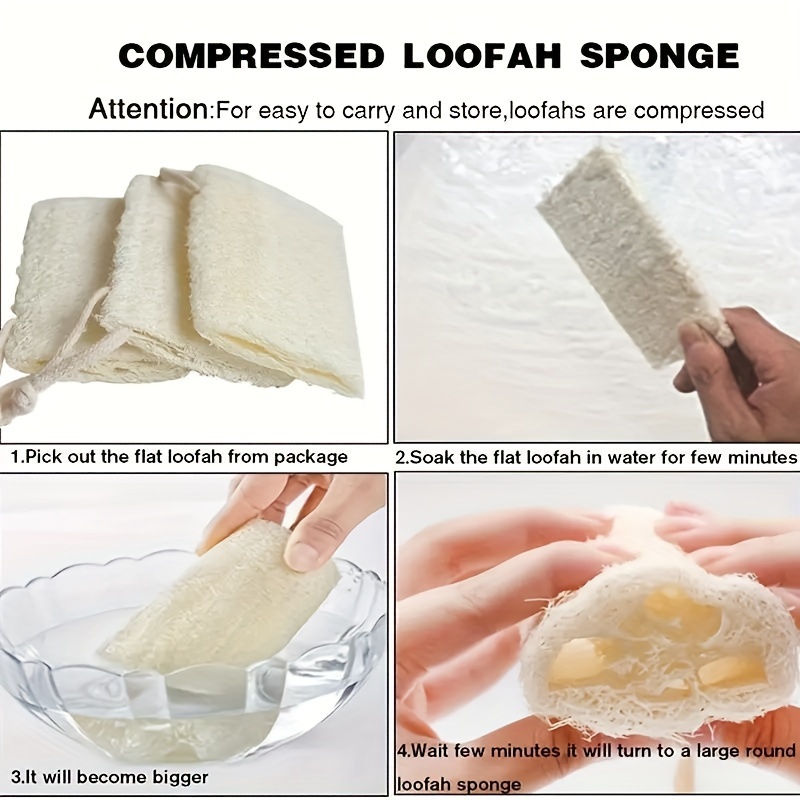 6 Loofah Luffa Natural Sponge Body Wash Bath Shower Cleansing&Spa