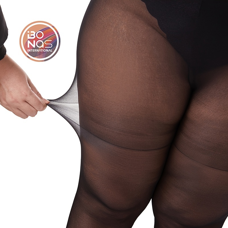 ZUARFY Women Plus Size Transparent Pantyhose 20D Ultra-Thin High Waist  Control Top Sheer Tights Stockings Summer Super Elastic Seamless Leggings  Hosiery 