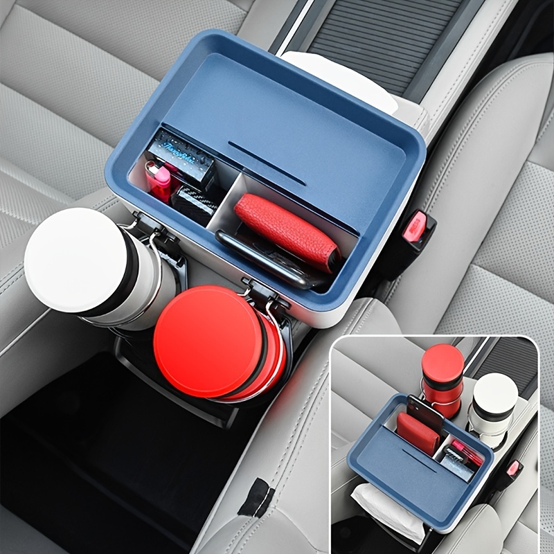 Multifunctional Car Organizer Center Console Storage Box With Lid