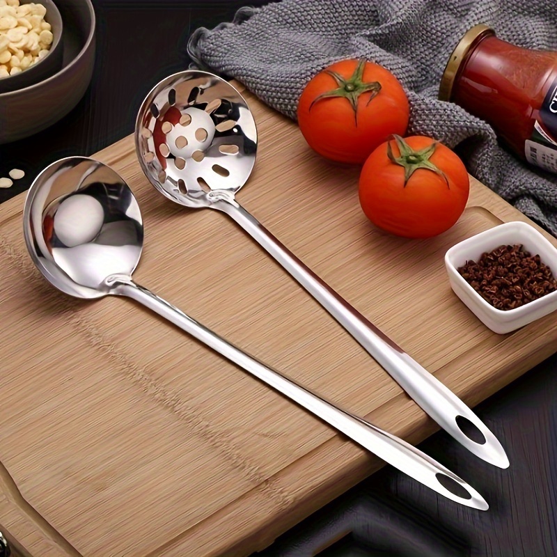 2-in-1 Ladle With Filer Strainer - Long Handle Slotted Spoon For Soup,  Kitchen Utensils, Gadgets, Accessories - Home Kitchen Items - Temu