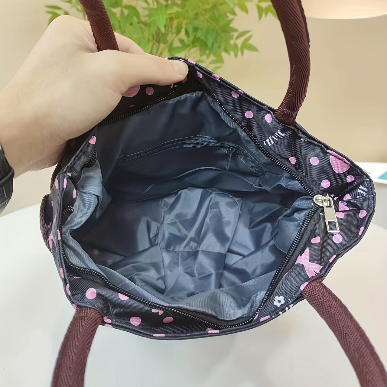 Dot Pattern Large Capacity Tote Bag Lightweight Shoulder Bag