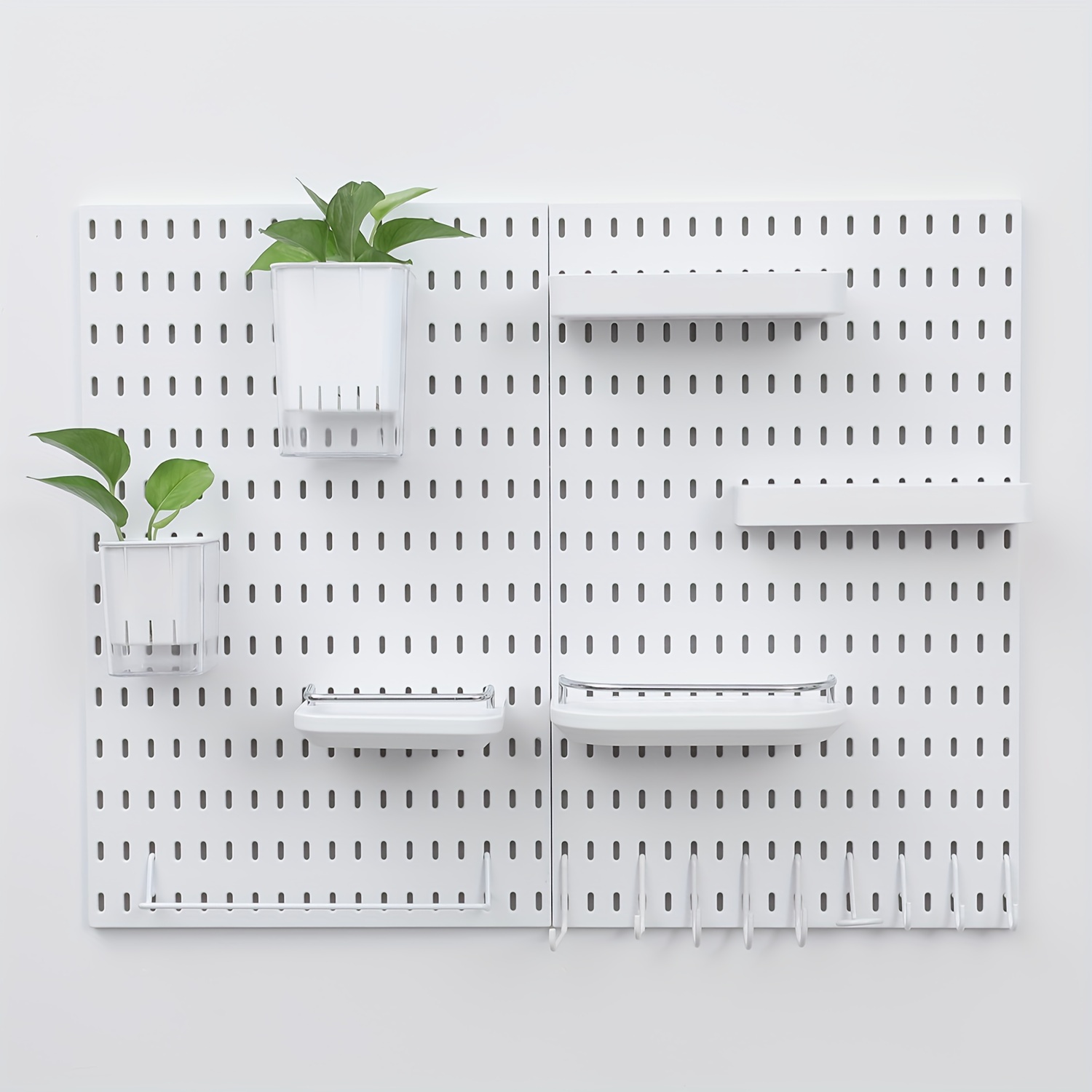 1pc Punching Wall Storage Rack Easy Installation Household Hole Board Wall Shelf