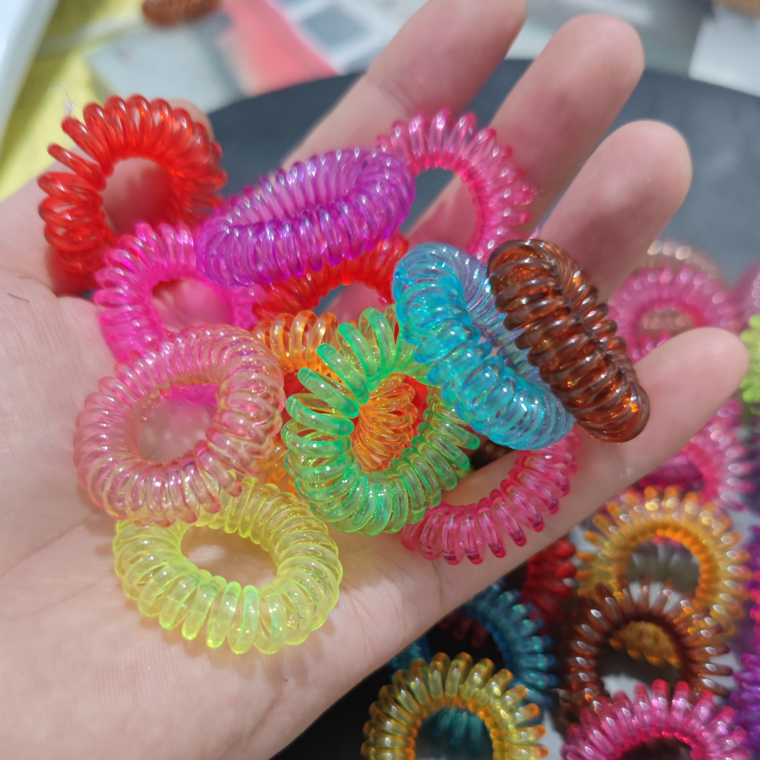 Spiral Hair Ties, 40PCS Hair Ties,Small Coil Hair Ties for Girls