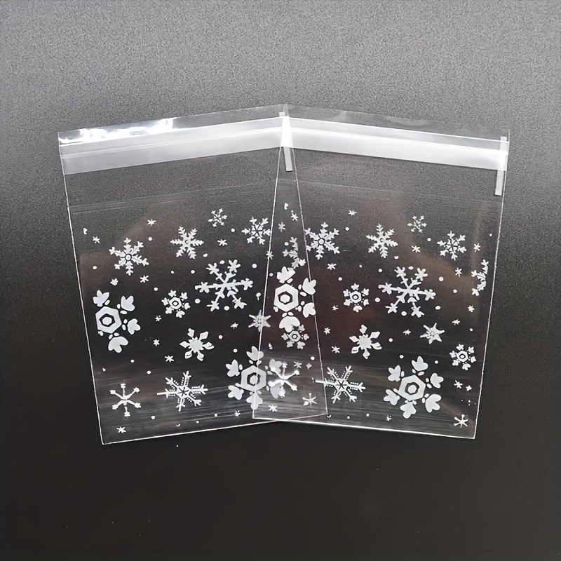 100 Pcs Snowflake Pattern Gift Packaging Bags