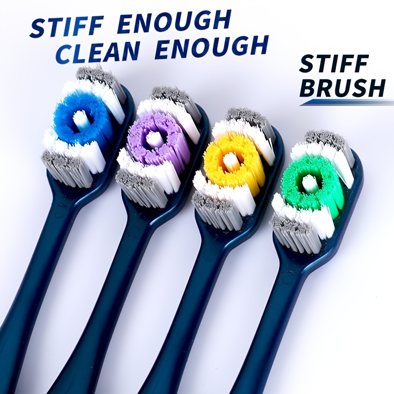 6pcs Adult Hard Bristle Toothbrush Set for Travel