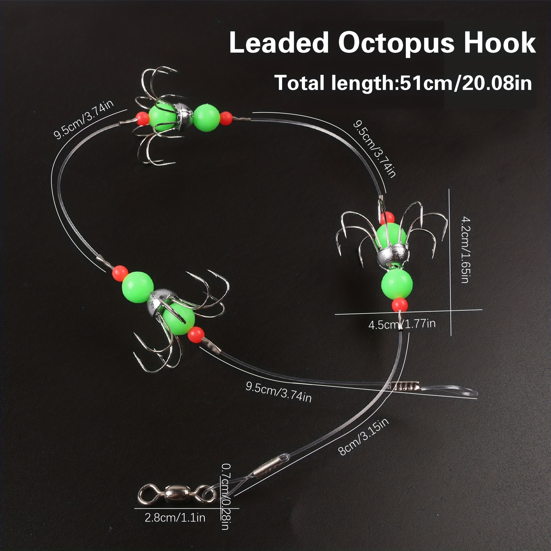 Luminous Squid String Hook Octopus Hooks Fishing Set Night - Temu