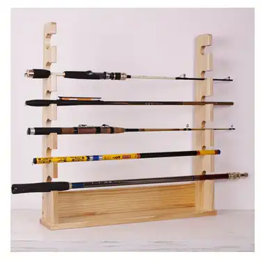 Fishing Rod Organizer Solid Wood Rod Holder Fishing Rod - Temu
