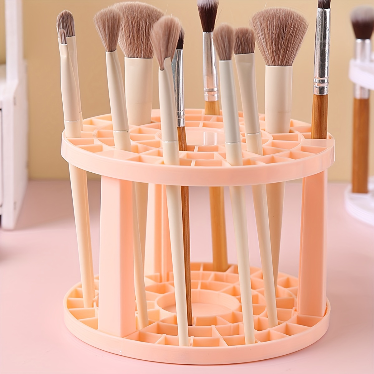 Makeup Brush Holder Multi-functional Round makeup organizer for