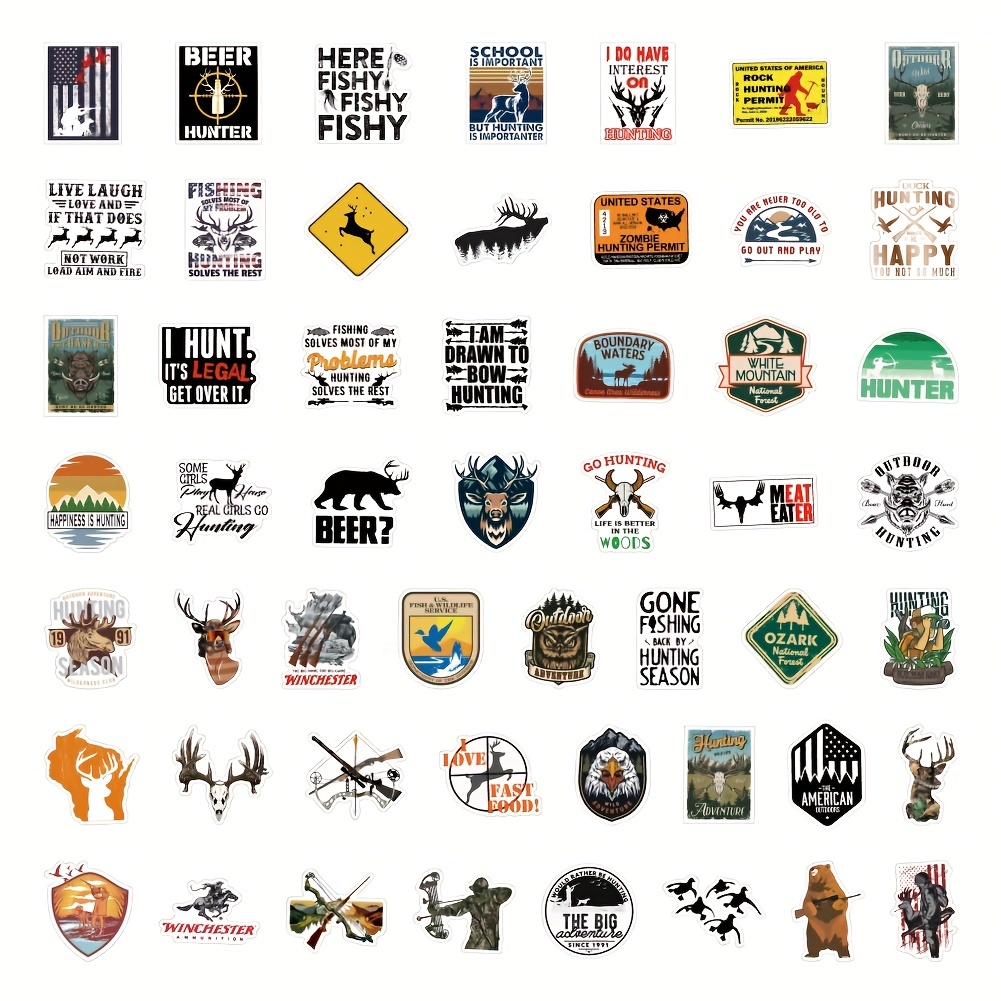 Go Hunting Stickers Outdoor Adventure Wildness Water Bottle - Temu